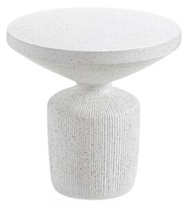 Sintro kerek dohányzóasztal 54 cm - fehér terrazzo