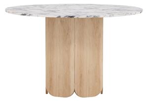 Asztal Dallas 4894, 75cm, Szürke márvány, Világosbarna