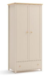 Gardróbszekrény Romelbo 145, Laminált forgácslap, 187x85x52cm, Bézs, Tölgy