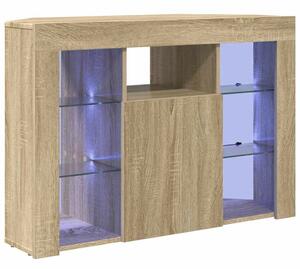 VidaXL Sarok LED TV szekrény Sonoma tölgy 102 x 40 x 68 cm Faanyag