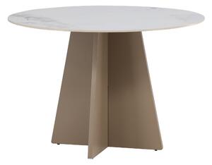 Asztal Dallas 4451, 75cm, Bézs, Fehér márvány