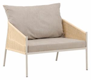 Fotel Dallas 4954, Kötél, 74x98x90cm, Bézs, Világosbarna