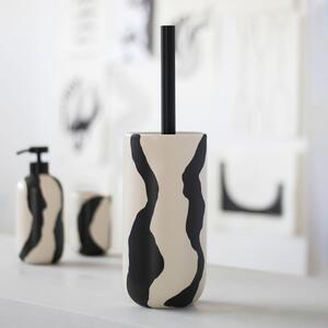 Fekete-fehér kerámia WC-kefe Icon – Mette Ditmer Denmark