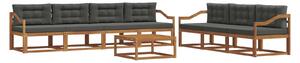 VidaXL Kültéri kanapé szett párnával 8 pcs Természetes és antracit