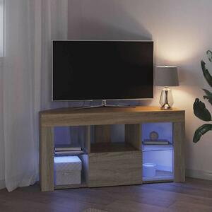 VidaXL Sarok LED TV szekrény Sonoma tölgy 102 x 40 x 50 cm Faanyag