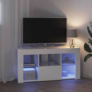 VidaXL Sarok LED TV szekrény Magas fényű Fehér 104 x 40 x 50 cm