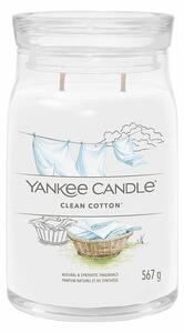 Yankee Candle Signature Clean Cotton illatos gyertya nagy üvegben, 567 g