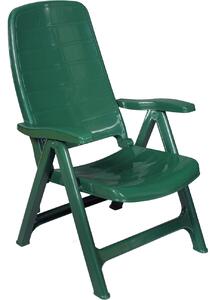 Starplus PRELUDE ötpozíciós, állítható támlájú fotel, zöld, 62x70x109 cm