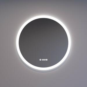 Welland Luxury-Line Bravo LED tükör - fényerő + színhőfok állítás + páramentesítő + óra - Ø 70 cm