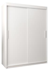 Ruhásszekrény 150 cm Toki (matt fekete + matt fehér)