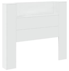 VidaXL Fejtámla LED -es lámpákkal Fehér 120 x 16,5 x 103,5 cm Faanyag