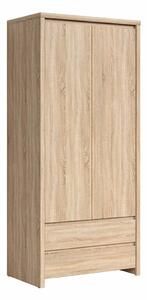 Gardróbszekrény Nolroma 117, Laminált forgácslap, 201x90x56cm, Sonoma tölgy