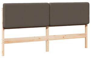 VidaXL Kárpitozott fejtámla Barna és taupe 180 cm Tömör fenyőfa