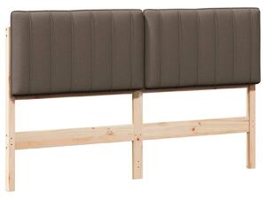 VidaXL Kárpitozott fejtámla Barna és taupe 150 cm Tömör fenyőfa