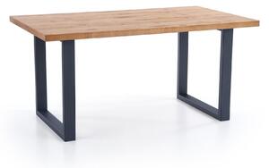 Asztal Houston 710, 76x90cm, Tölgy, Fekete
