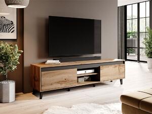 TV-állvány Munus I, Laminált forgácslap, 49x170x38cm, Antracit, Wotan tölgy