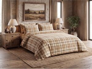 Mikroplüss ágyneműhuzat PLAID krémszínű Ágyneműhuzat mérete: 2 db 70 x 90 cm | 200 x 220 cm