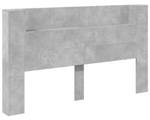 VidaXL Fejtámla polcokkal Beton Szürke 180 x 16,5 x 103,5 cm Faanyag