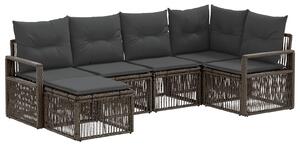 VidaXL Kerti Kanapé Szett 6 pcs Szürke polirattan
