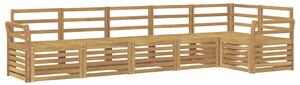 VidaXL Kültéri kanapé szett 6 pcs Fehér 308 x 130,5 x 73 cm