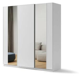 Gardróbszekrény Fresno 137, Laminált forgácslap, 235x220x70cm, Fehér