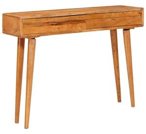 VidaXL Konzolasztal fiókkal Barna 110 x 30 x 80 cm Tömör Akácfa