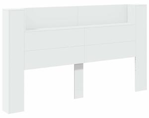 VidaXL Fejtámla LED -es lámpákkal Fehér 180 x 16,5 x 103,5 cm Faanyag