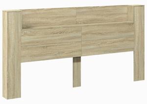 VidaXL Fejtámla polcokkal Sonoma tölgy 200 x 16,5 x 103,5 cm Faanyag