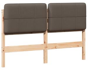 VidaXL Kárpitozott fejtámla Barna és taupe 150 cm Tömör fenyőfa