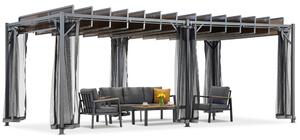 Antracit Paros 3x6m terasz pergola szúnyoghálóval Garden Point