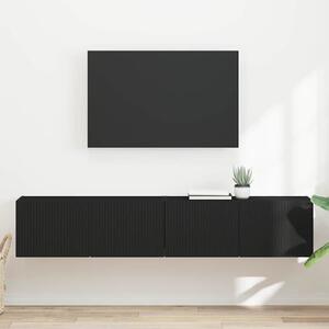 VidaXL TV Fali Szekrény 2 pcs Fekete 78,5 x 31 x 29,5 cm Faanyag