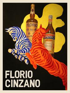 Festmény reprodukció Florio Cinzano (Vintage Bar Ad) - Leonetto Cappiello, (30 x 40 cm)