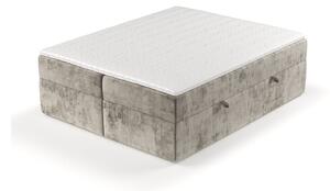 Világosbarna ágyneműtartós boxspring ágy 160x200 cm Yoko – Maison de Rêve