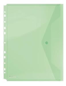 Irattartó tasak, A4, PP, patentos, lefűzhető, DONAU, zöld (D8540Z)