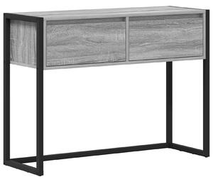 VidaXL Végasztal fiókkal Szürke Sonoma 100 x 36 x 75 cm Faanyag