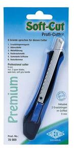 Univerzális kés, 9 mm, WEDO Soft-cut, kék/fekete (UW042)