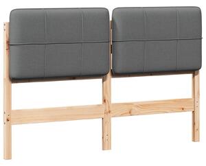 VidaXL Kárpitozott fejtámla fejtámlával Barna és Világosszürke 160 cm