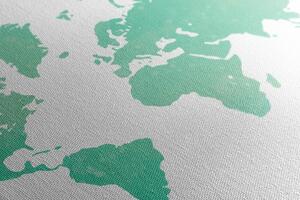 Parafa kép világ térkép zöld színben