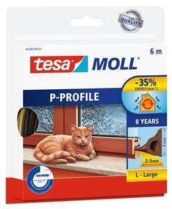 Ajtó- és ablaktömítő szalag, 9 mm x 6 m, TESA tesamoll&reg; P profil, barna (TE05390B)