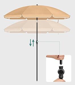 Napernyő 160 cm, Napvédelem UPF 50+, dönthető, talp nélkül, taupe