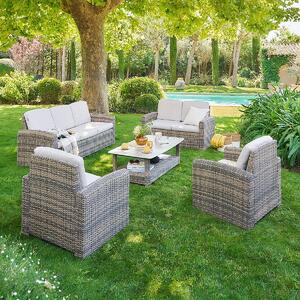 DEOKORK Rattan szett SANTORINI 7 személyes (barna)