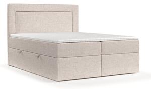 Bézs ágyneműtartós boxspring ágy 160x200 cm Imagine – Maison de Rêve