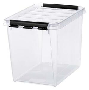 Műanyag tárolódoboz, 14 liter, fekete fogantyúkkal, SMARTSTORE Classic 11, átlátszó (CSDSMART31)