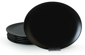 Fekete kerámia tányér készlet 6 db-os ø 32 cm – Hermia