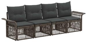 VidaXL Kerti Kanapé Szett 4 pcs Szürke polirattan