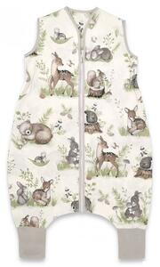 Baby Shop tipegő hálózsák 2,5 TOG (98-110) - Erdei barátok natúr/zöld