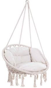 BOHO függőszék párnával, Ø61cm, bézs Jurhan