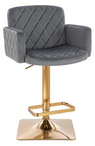 HR802KW Grafit Modern Velúr Szék Arany lábbal