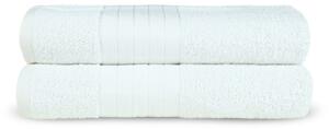 Fehér frottír pamut fürdőlepedő szett 2 db-os 70x140 cm – Good Morning
