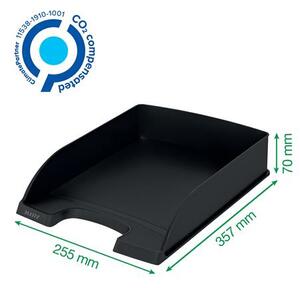 Irattálca, műanyag, A4, LEITZ Recycle, fekete (E52275095)